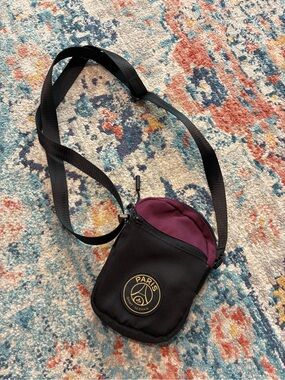 Paris PSG Black and Burgundy Crossbody Shoulder Bag